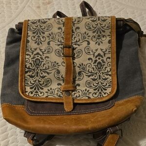 Stylish Brown and Gray Men's Backpack